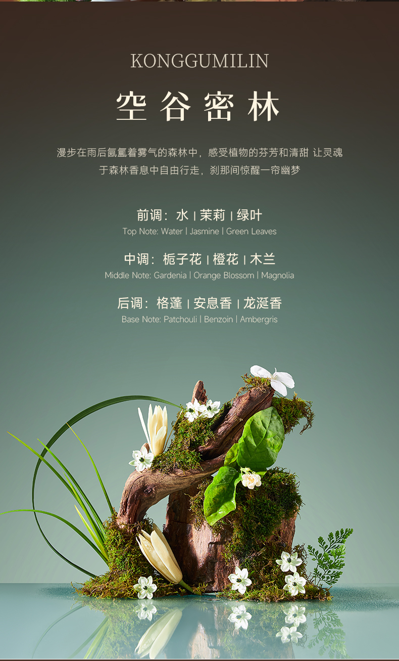 树派车载净味香氛-空谷密林香型介绍