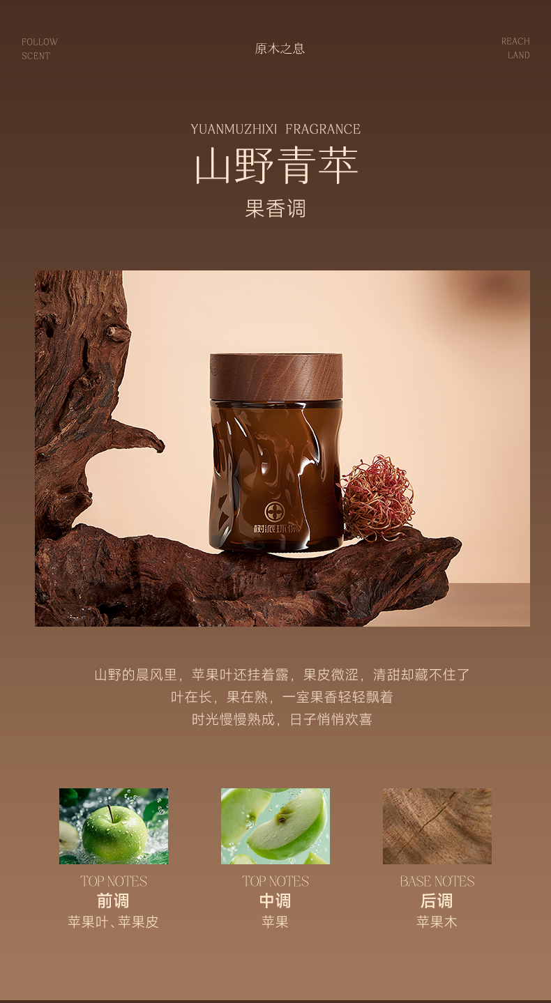 树派车载除醛香膏-山野青苹香型