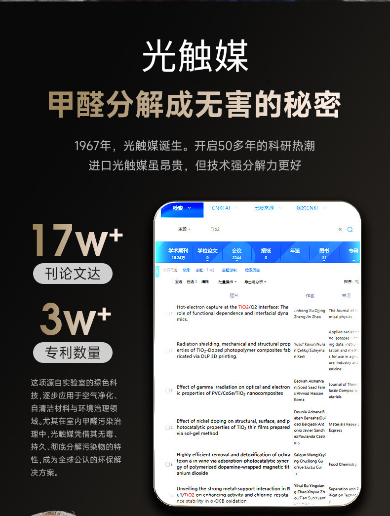 光触媒甲醛分解成无害的秘密